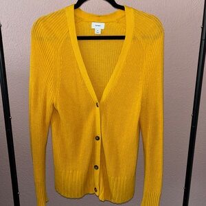 Old Navy Mustard Yellow Knit Cardigan - Business Casual Office Work Wear